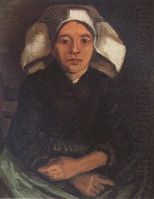 Peasant Woman,Seated,With White Cap (nn04), Vincent Van Gogh